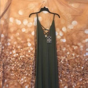 Olive green maxi dress